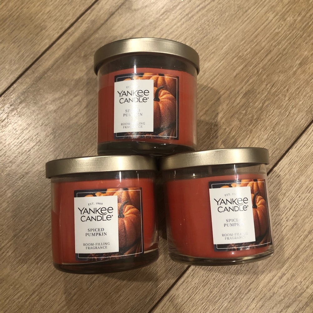 Yankee Candle Spiced Pumpkin Small Tumbler Candle Bundle